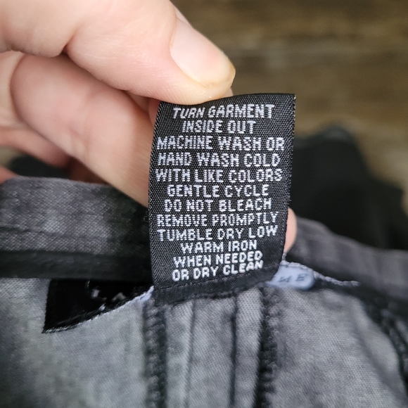 Black Demin Skirt Midi Flowy A Line sz 10 - Picture 9 of 11